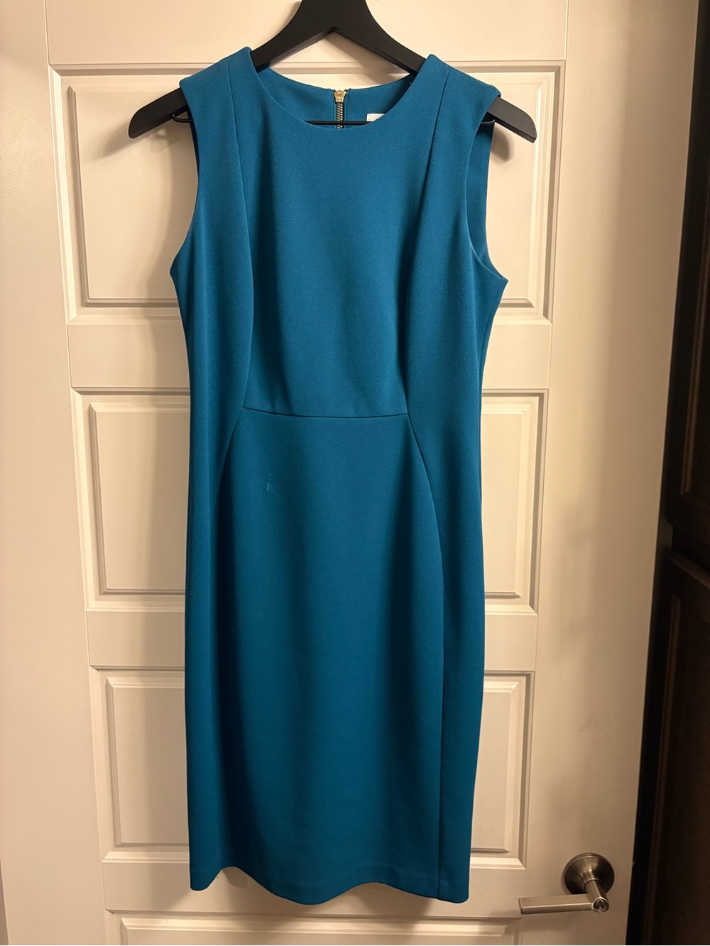 Calvin Klein Teal Sleeveless Sheath Dress